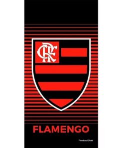 Toalha de Banho Praia e Piscina Brasão Flamengo Licenciado Buettner Veludo Estampada Times