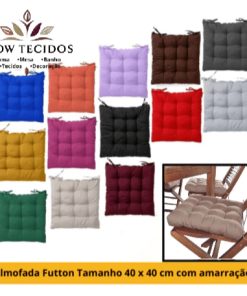 Assento Para Cadeira Futon 40x40 Em Tecido Oxford
