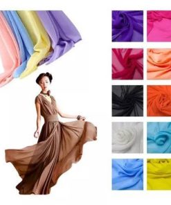 Tecido Musseline Chiffon Liso Cores Variadas | Diversos Tamanhos X 1,50m Largura